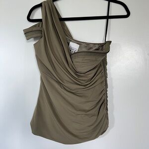 Bebe x Kim Kardashian olive top size small